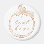 Koffiebeker vlek bruin en wit magneet (Voorkant)