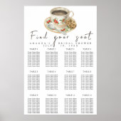 Koffiebeker Vrijgezellenfeest zitkaart Poster (Voorkant)