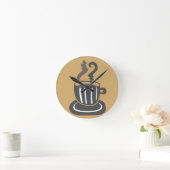 Koffiebeker wandklok ronde klok (Huis)