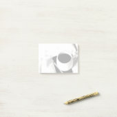 Koffiebeker zwart-witontbijt in bed post-it® notes (Op bureau)
