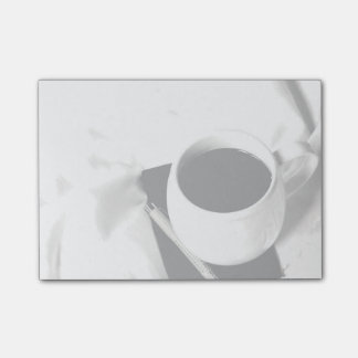 Koffiebeker zwart-witontbijt in bed post-it® notes