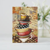Koffiebekers Goddelijk Wenskaart Kaart (Staand voorkant)