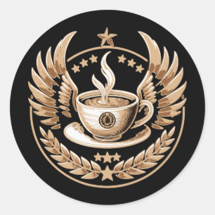 koffiebevelhebber ronde sticker