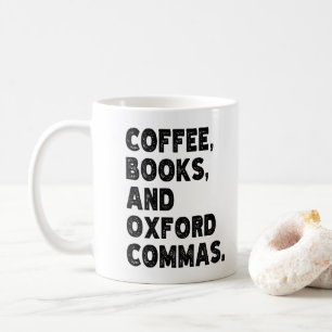 Koffieboeken en Oxford-komma's Cool Leraar Leuk Koffiemok