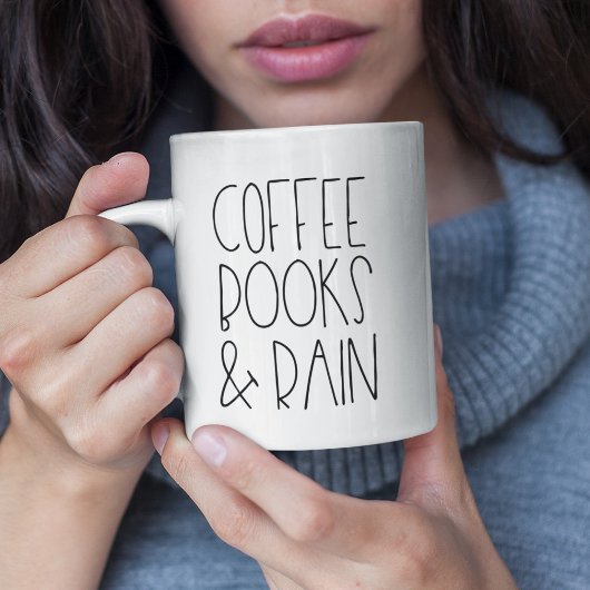 Koffieboeken en -regen koffiemok