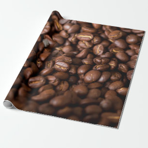 Koffiebonen Achtergrondabstract, aroma, achtergron Cadeaupapier