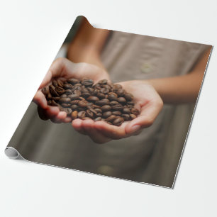 Koffiebonen aroma gebrande koffie cadeaupapier