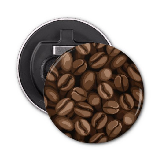 Koffiebonen Button Flesopener (Voorkant)