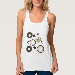 Koffiebonen Donuts Zoete Barista Tanktop