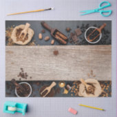 Koffiebonen en houtsproeipapier tissuepapier (Craft)