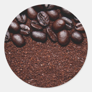 Koffiebonen - Java Bean Gepersonaliseerd Sjablonen Ronde Sticker