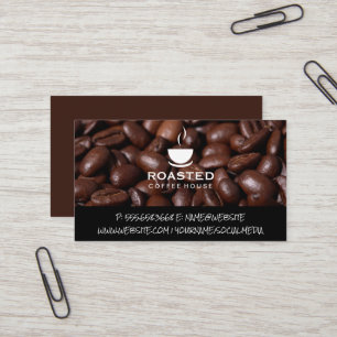 Koffiebonen   Koffiebeker Logo Visitekaartje