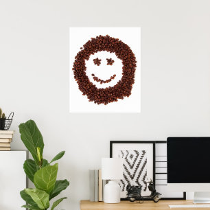 Koffiebonen lachen poster