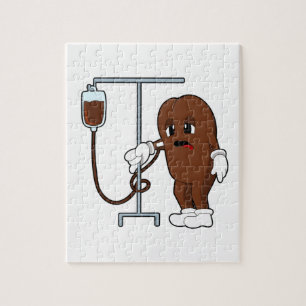 Koffiebonen met koffie legpuzzel