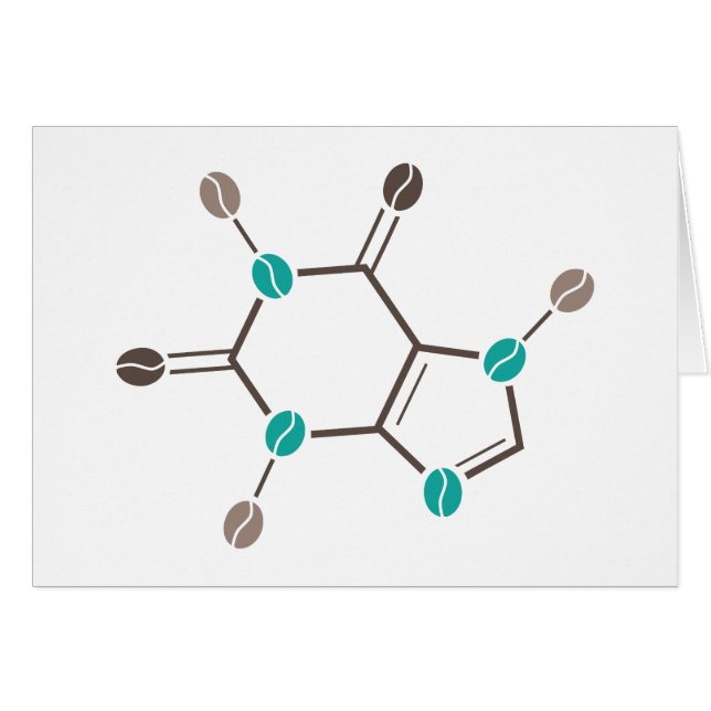 koffiebonen moleculaire cafeïne (Voorkant Horizontaal)