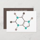 koffiebonen moleculaire cafeïne kaart (Voorkant / Achterkant)