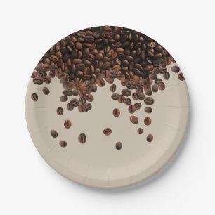 Koffiebonen Papieren Bordje