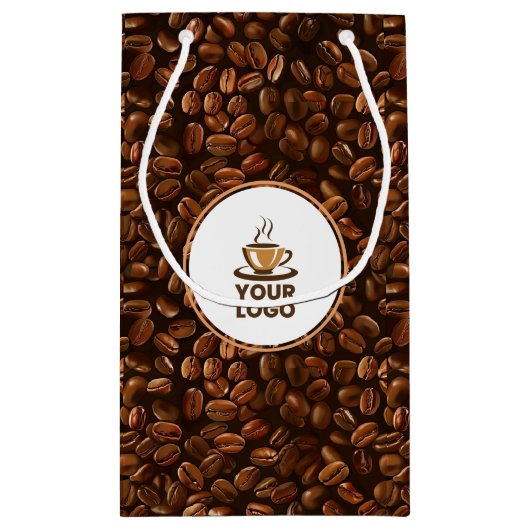 Koffiebonen Pattern Shop Merk Logo Klein Cadeauzakje (Achterkant)