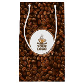 Koffiebonen Pattern Shop Merk Logo Klein Cadeauzakje (Voorkant)