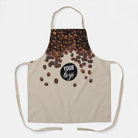 Koffiebonen professionele Logo Schort (Voorkant)