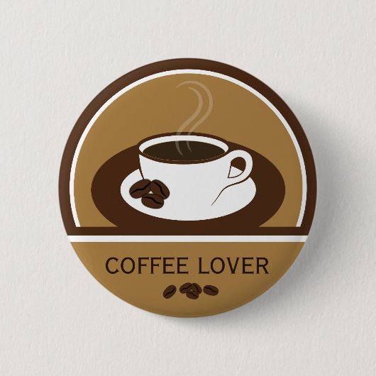 Koffiebonen rond de Button van de Koffiebeker (Voorkant)
