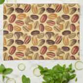 Koffiebonen rustiek patroon NO2 Theedoek (Gevouwen)