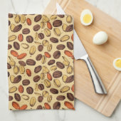 Koffiebonen rustiek Patroon No5 Theedoek (Quarter Fold)