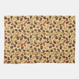 Koffiebonen rustiek Patroon No5 Theedoek