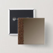 Koffiebonen Vierkante Button 5,1 Cm (Voorkant /achterkant)