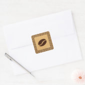 Koffiebonen Vierkante Sticker (Envelop)