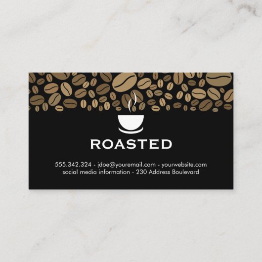 Koffiebonen Visitekaartje (Voorkant)