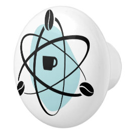 Koffiebonen voor atoomkoffie in Blauwgroen laderpu Keramische Knop