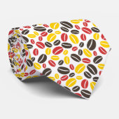 Koffiebonen voor een kopje java stropdas (Opgerold)