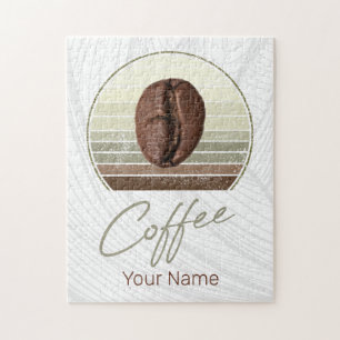 Koffiebonen voor Espresso en Retro Barista Legpuzzel