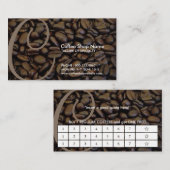 Koffiebonen voor initiaal vanuit de lucht KRIJGEN  Klantenkaartje (Voorkant / Achterkant)