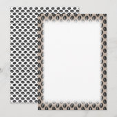 Koffiebonenpatroon Aangepaste randen Kaart (Voorkant / Achterkant)