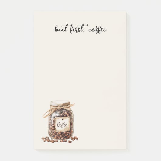 Koffiebonenpot Post-it® Notes (Voorkant)