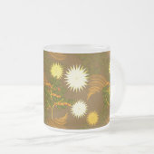 Koffieboom, bloemen. matglas koffiemok (Voorkant rechts)