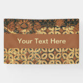 Koffieboon aardachtig boho rustiek spandoek (Horizontaal)