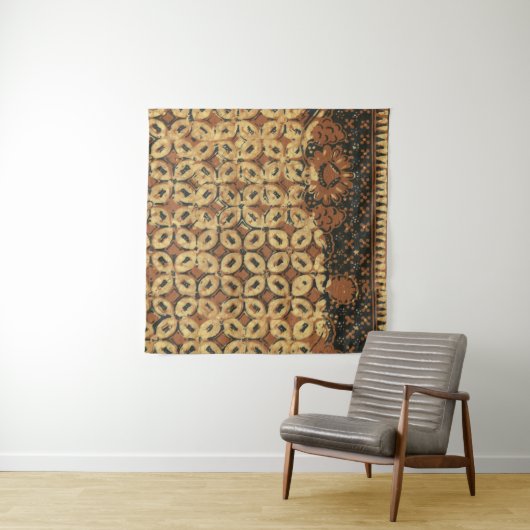 Koffieboon aardachtig boho rustiek wandkleed (In Situ (horizontaal))