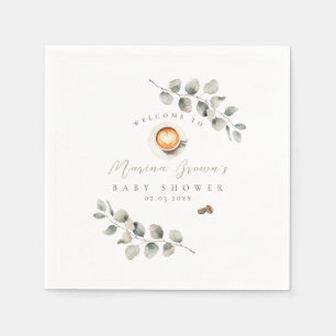 koffieboon-baby shower servet