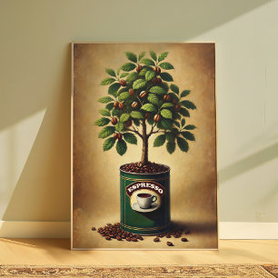 Koffieboon Boom Poster Espresso Liefhebber Muurk