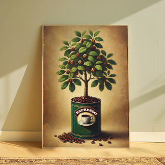 Koffieboon Boom Poster | Espresso Liefhebber Muurk