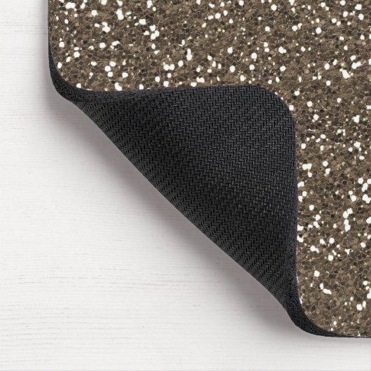 Koffieboon Faux Glitter Muismat (Hoek)