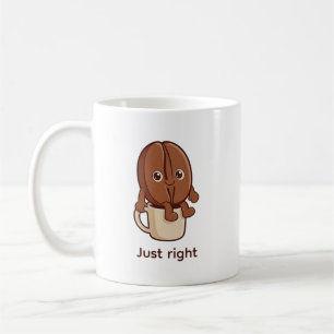 Koffieboon Karakter Humor Precies Juist Koffiemok