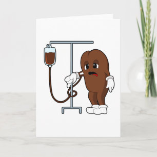 Koffieboon met koffiepot kaart