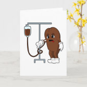 Koffieboon met koffiepot kaart (Gele Bloem)