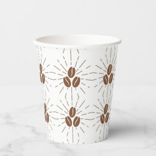 Koffieboon Party Cups Papieren Bekers (Voorkant)