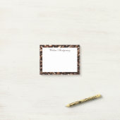 Koffieboon patroon gepersonaliseerd post-it® notes (Op bureau)