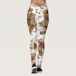 Koffieboon Patroon Leggings